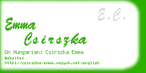 emma csirszka business card